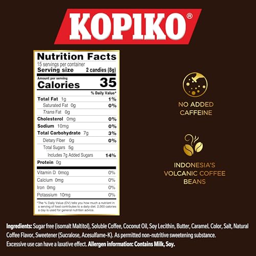Kopiko Coffee Candy – Hard Candy from Indonesia (2-Pack 4.23oz) | Bold-tasty candy with real coffee extract – Satisfying boost for on-the-go energy – 4.23 oz each - image 2