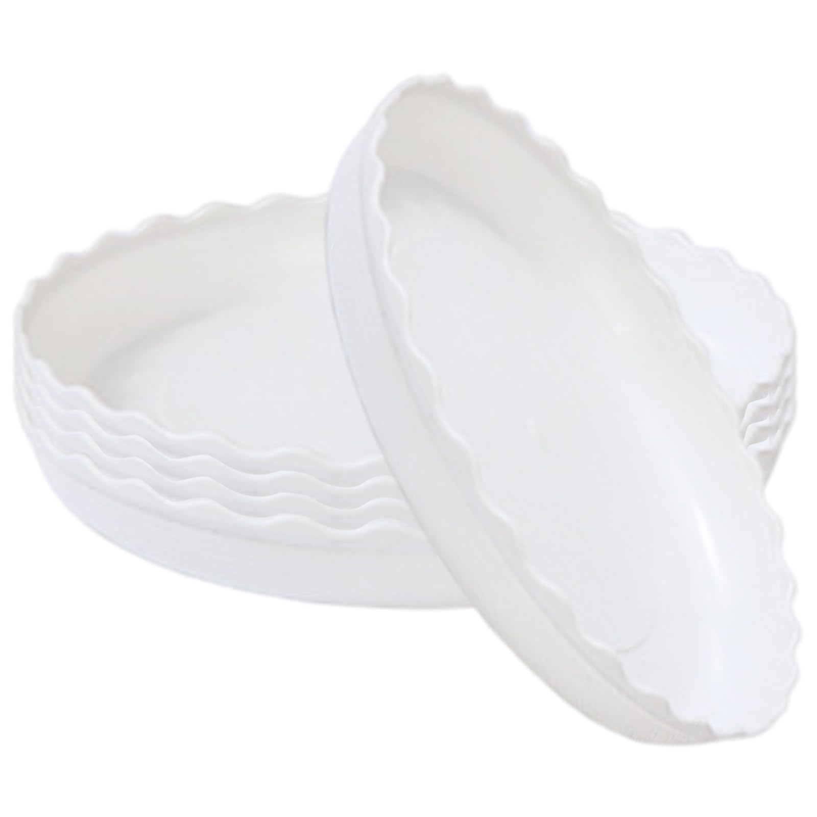 LLHONG 5 Pack Plant Saucers, Flower Pot Drip Trays for Indoor & Outdoor