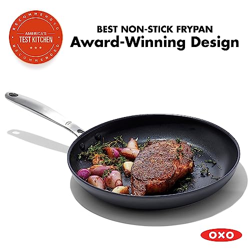 Oxo WYF078277700015 Enhanced 8 Inch Frying Pan Skillet, Pfas-Free Ceramic Nonstick, Durable Hard Anodized Cookware, Scratch Resistant, Stainless Steel Handle, Good Grips, Dishwasher/Oven Safe thumb #1