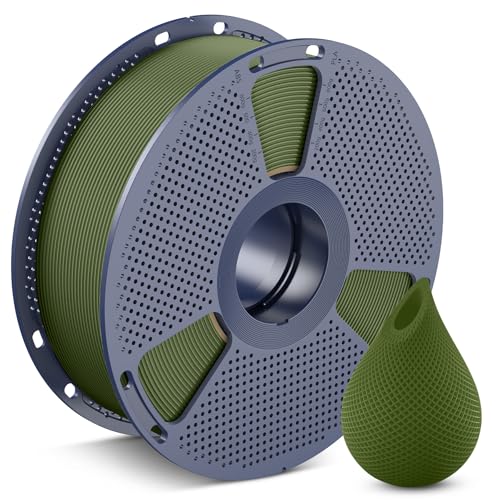 Image of SUNLU 3D Printer Filament PETG Filament 1.75mm, Less Stringing Good Layer Adhesion High Toughness, PETG Filament 1.75 ±0.02mm, 1kg Spool(2.2lbs),1kg,Olive Green
