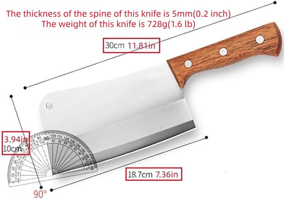 Chinese stainless steel Bone cleaver,Bone Cutting Knife for Home Kitchen and Restaurant.Can't cut vegetables and meat.Buy it once for 10 years.