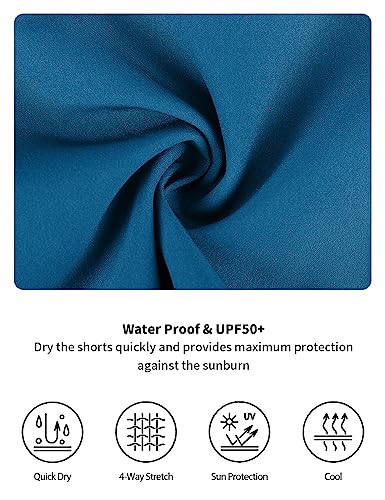 unitop Mens Swim Trunks with Compression Liner Bathing Suit 9" Surfing Summer Board Shorts with Pocket3