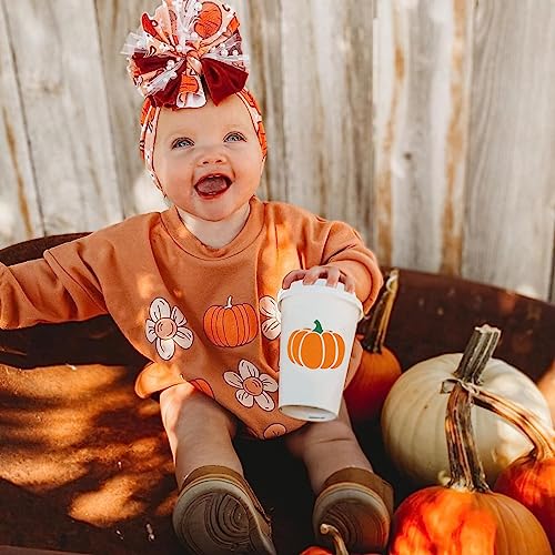 Halloween Baby Girl Boy Clothes Pumpkin Print Sweatshirt Romper Infant Long Sleeve One Piece Romper Fall Outfits3