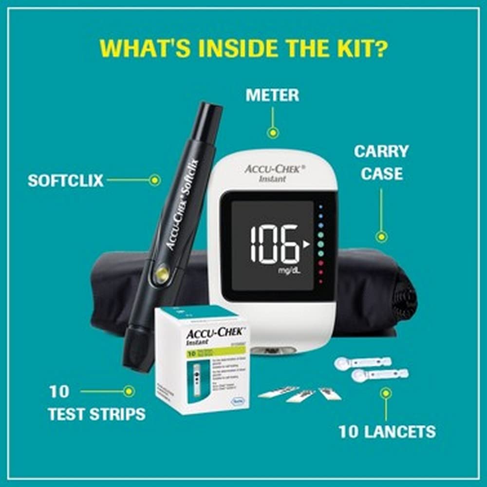AccuChek Instant Blood Glucose (with Bluetooth) with Vial