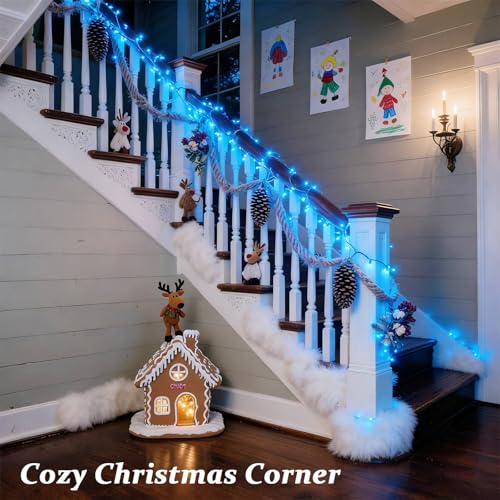 50 Counts Aqua LED Christmas Lights - 25ft Christmas Tree Lights  - image 7