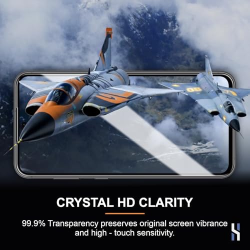 Image of Tempered Glass for Samsung Galaxy S24 FE | M56 | F56 (6.7 Inch) Military Grade 9H Screen Guard, Anti-Scratch, Shatterproof, Edge-to-Edge Full Coverage - Black Border
