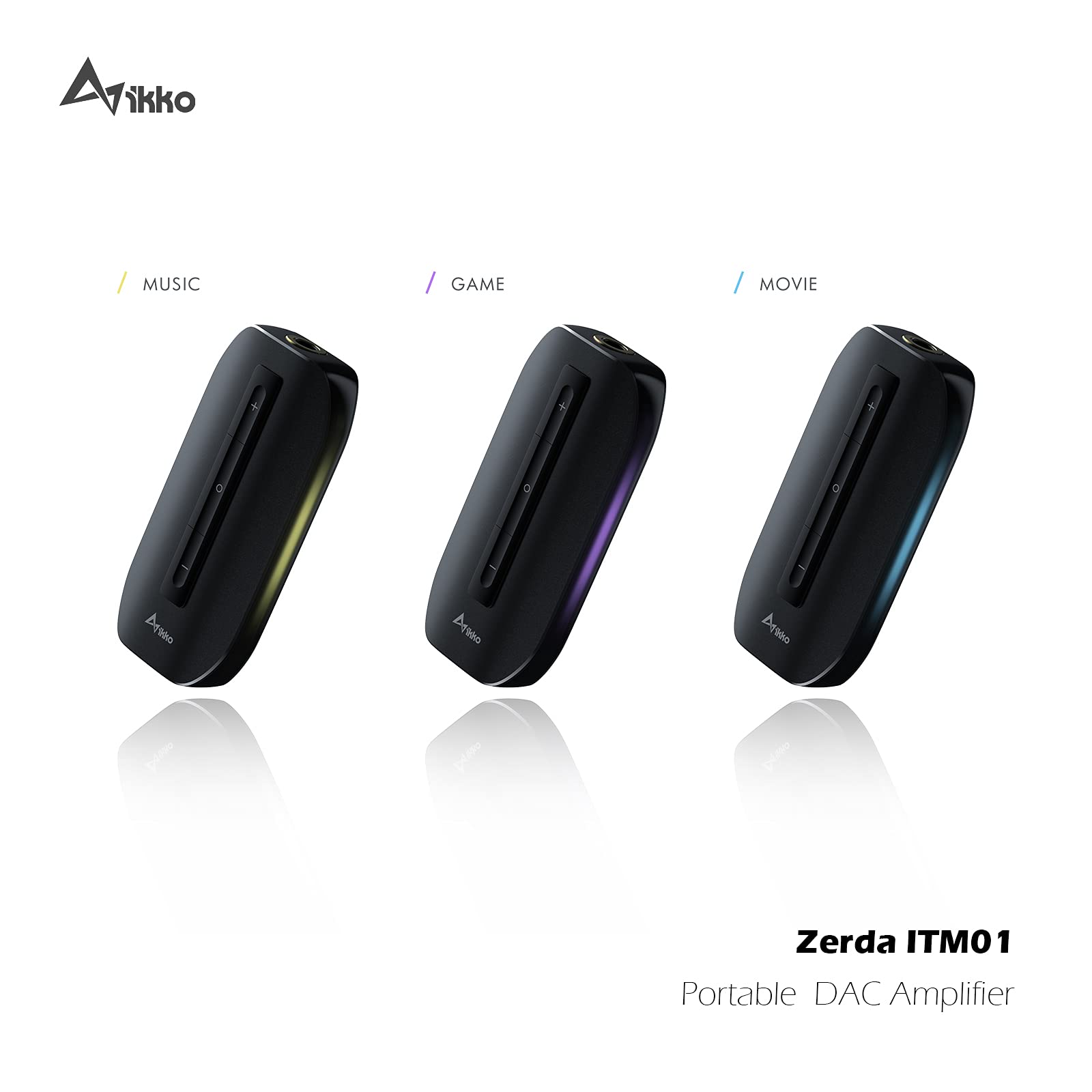 IKKO Zerda ITM01 Amplificatore per cuffie portatile, adattatore per cavo magnetico rimovibile DAC audio da 3,5 mm, chip DAC ESS9298 personalizzato, compatibilità completa del sistema