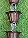KAM Home Flower Rain Chain with Brass Bolt Gutter Adapter Installation Kit (9 FT, Brown)