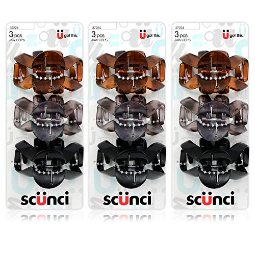 Scunci Octopus Jaw Clips | Assorted Colors | 3-Pieces per Pack (3-Pack)