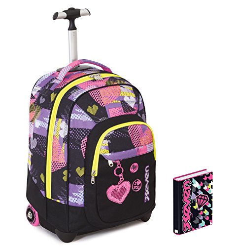 SEVEN TROLLEY Diario - LOVELY - Nero Rosa