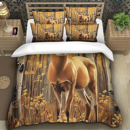 Housse de couette cerf 135x200 microfibre imprimé 3D - 5