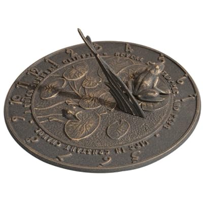 Whitehall Products Frog Sundial, Oil Rub Bronze