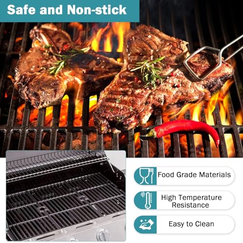 Image of Criditpid Grill Replacement Parts for Charbroil 463340516 463370519 463370516 463278418, Cast Iron Grill Grates, Burners, Igniter, Heat Plates, Crossover Tubes Kit for Charbroil Gas2coal 463336818.