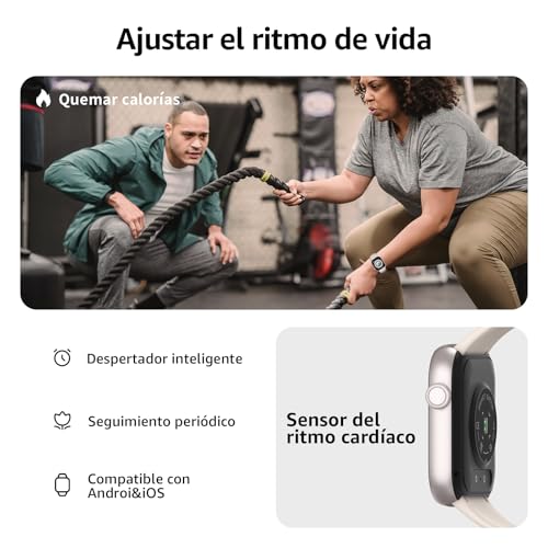 Reloj Inteligente Mujer Hombre, 1.85″ Smartwatch con Llamadas Bluetooth, 140+ Modos Deportivos Smart Watch con SpO2/Pulsómetro/Monitor de Sueño/Podómetro, Impermeable IP68 Smart Watch Para Android iOS 6
