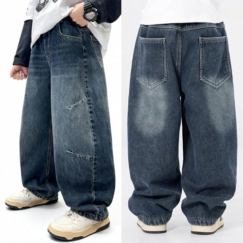 Jean baggy garçon avec coupe confortable et ample à jambes droites - 2