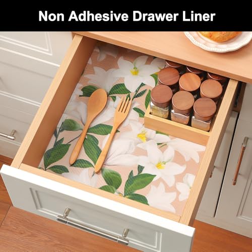 Image of Cooyes Shelf Liner - Premium Non-Adhesive Cabinet & Drawer Liner for Kitchen - Waterproof Shelf Paper with Modern Pattern - Durable EVA Cabinet Mat - Easy to Cut (12 inch W x 120 inch L)