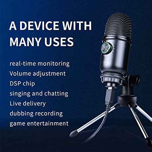 Dnzpfu Professional Usb Condenser Microphone For Computer And Mac - Supercardioid Pickup Pattern, Mic Gain Control, Mic Monitoring, Ideal Recording #TOP5