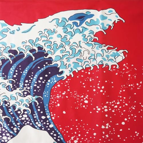 Ofat Home Japanese Monster Tapestry The Great Wave Off Kanagawa Painting Wall Hanging Decor Poster thumb #1