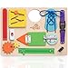 Montessori Busy Board for Toddlers - Wooden Sensory Toys for Toddlers - Travel Toy Educational Activities and Fine Motor Skills Activity Toy for 2 3 4 5 Years Old Boys and Girls