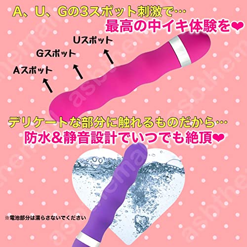 バイブ ローター 激震 バイブレーター 静音防水 電動マッサージ器 女性用 電池式 強力ローター 人気 電マ (ローズ) - 画像4