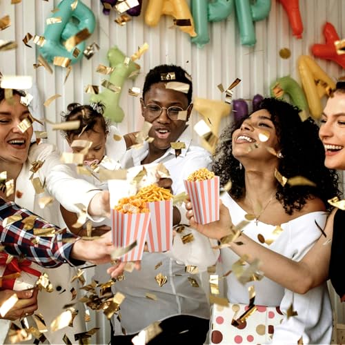 Image of Boxes 48 Pack Paper Popcorn Cups 4.52X2.75 Inches Snack Holders for Birthday Party Favor Supplies and Bar