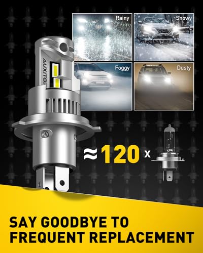 Image of AUXITO H4 Fog Light Bulb, 900% Brightness, CSP LED Chips Fog Lamps Replacement, Play and Plug, Pack of 2