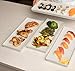 KooK Serving Platters and Trays, Trays for Serving Food, Ceramic 11 Inch Rectangular Serving Trays, Platters for Food at Parties and Entertaining, Microwave, Dishwasher Safe, White, Set of 4