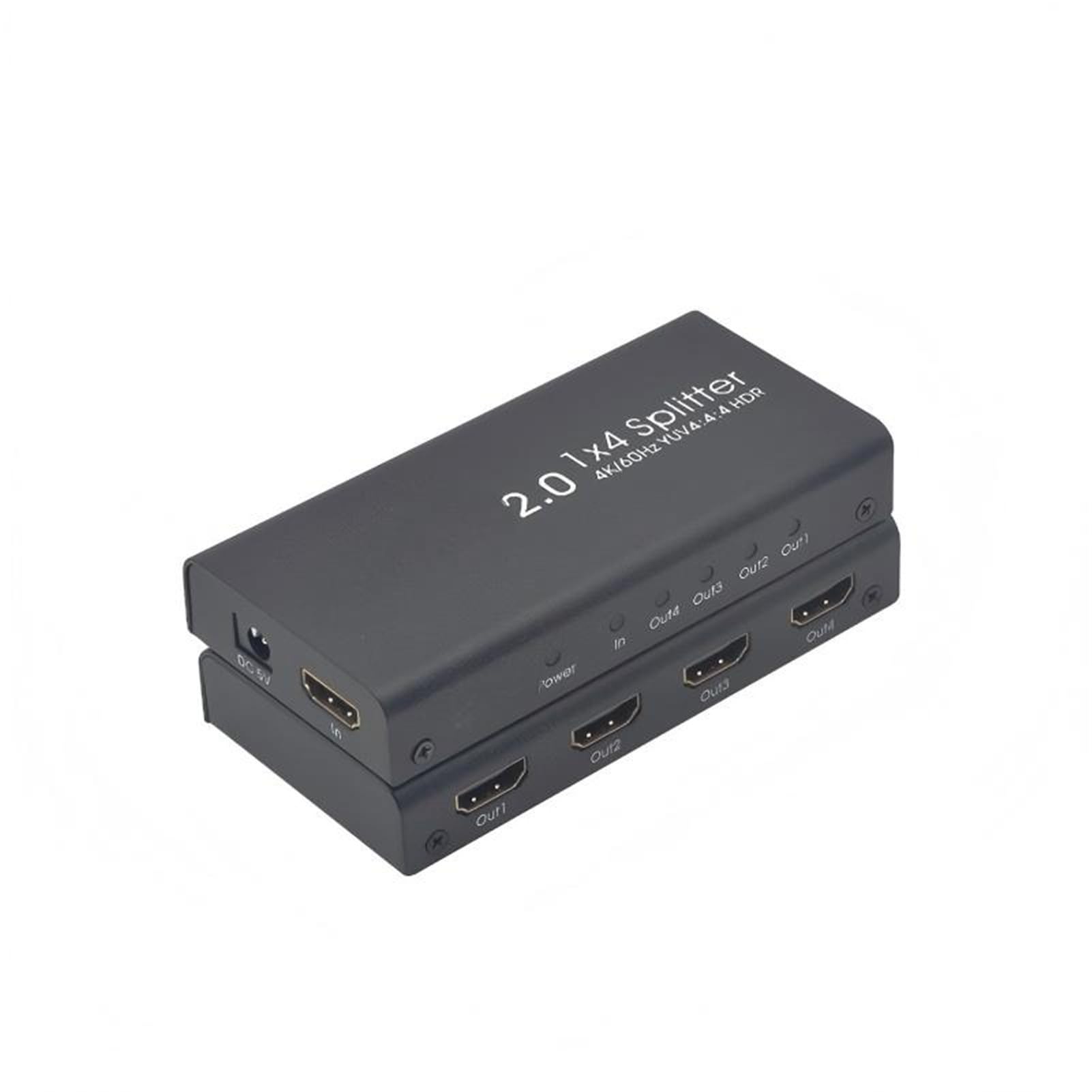 Splitter HDMI 2.0 ad Alta Definizione 4K 60Hz 1x4 Schermo con Un Ingresso e Quattro uscite con Ampia compatibilità, Facile da configurare