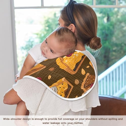 Thanksgiving Pumpkins Pies Burp Cloths Baby Boys Girls Absorbent Soft Cotton Burping Cloths Rags, 2 Pack4