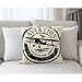 Moslion Airplane Throw Pillow Cover Stamp Design with Word Aviation and Airplane Pillow Case 18x18 Inch Cotton Linen Square Cushion Decorative Cover for Sofa Bedroom Black White