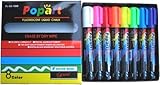 Liquid Chalk Fluorescent Neon Markers , 8 Colors
