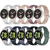 20mm Sport Silicone Band Compatible with Garmin Vivoactive 6/Vivoactive 5/3/3 Music/Forerunner 570 42mm/165/55/645/245 Watch Bands, 10 Pack Soft Strap for Garmin Venu/Venu Sq/Venu Sq 2/Venu 2 Plus