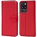 Produktbild Conie® Handy Hülle für Samsung Galaxy S20 Ultra Etui, Premium Booklet Cover Flip Schutzhülle für Samsung Galaxy S20 Ultra Tasche, Rot