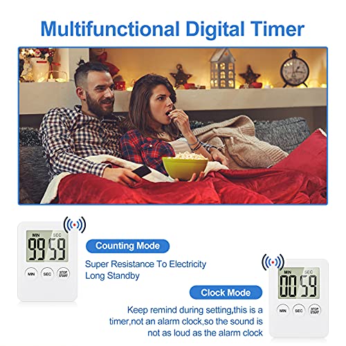 9 Pieces Digital Kitchen Timer With An Alarm Remind Function Magnetic Count Up And Countdown With Large Lcd Display For Cooking, Fitness, Studying, Simple Operation Suitable For Kids And The Elderly #TOP5