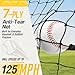 PodiuMax Baseball Racket for Fly Balls, 19 oz Balanced Fungo Racket, with Ergonomic Non-Slip Grip & Baseball Softball Pitching Screen, 7x7FT Pitcher Protection Net with Upgrade Frame