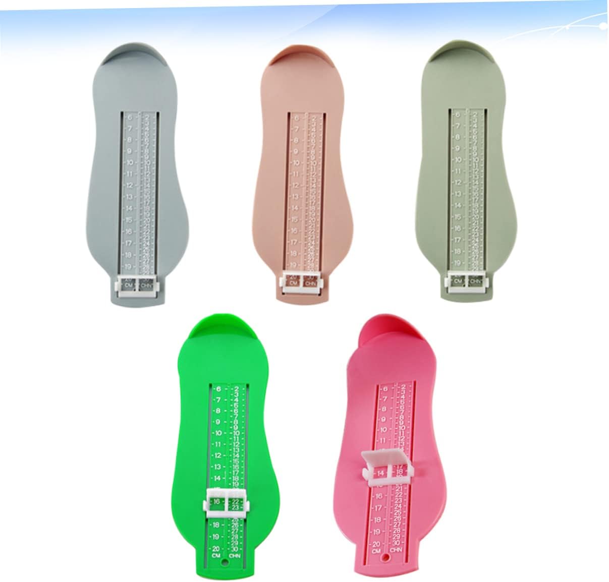 Beavorty 5Pcs Foot Measuring Device Accurate Foot Gauge for Shoe Measurement Mixed Colors for Sizing Shoes Online Store