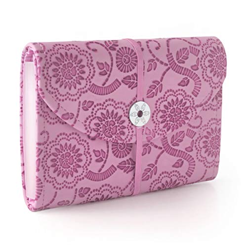 Faux Leather 13 Dividers, 12 tabs Organizer, Photo, Recipe Organizer, Receipt Organizer, Sticker Organizer, Cash Organizer - Pink