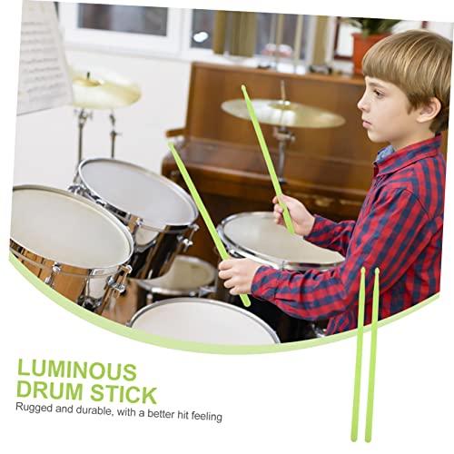 Baquetas luminosas BESPORTBLE, 2 paquetes (4 unidades), verde fluorescente, para batería, ideales para conciertos, fiestas y jam sessions miniatura 7