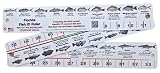 Florida Fish I.D. Ruler – 33.75” Folding Ruler Showing 27 Common Florida Fish in True-to-Life Color Photographs and Their Current FWC Rules with Highlighted Slot Bracket Zones