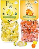 Perle di Sole Candy from Italy - Variety Pack Orange and Lemon Drops - Italian Hard Candy Individually Wrapped (Mix of 2 x 7.05 oz Bag)