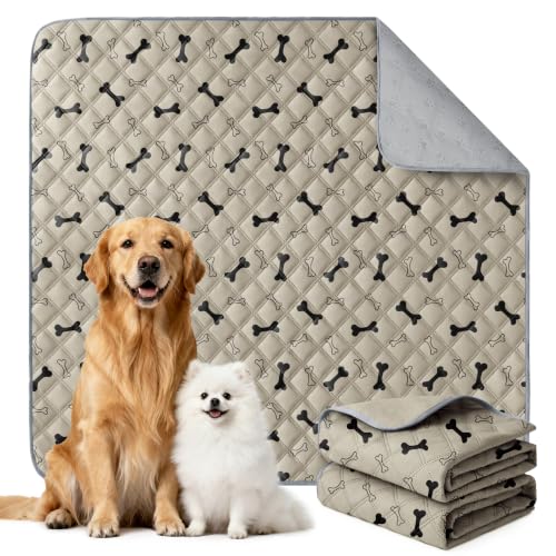 Image of Eterish Washable Pee Pads for Dogs Extra Large 36'' x 48'' 2 Pack | Reusable Absorbent Pet Puppy Dog Training Pads Non-Slip, Waterproof Whelping Potty Pads for Dogs Leak-Proof