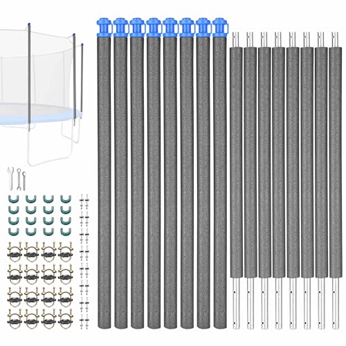 AW Universal Trampoline Replacement Enclosure Poles Fit 8 Straight Poles Trampoline