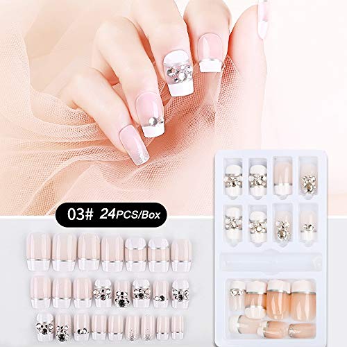 VINFUTUR 72 Stücke Künstliche Nägel zum Aufkleben Falsche Fingernägel Künstliche Falsche Nail Tips Fake Nails mit… – Bild 6
