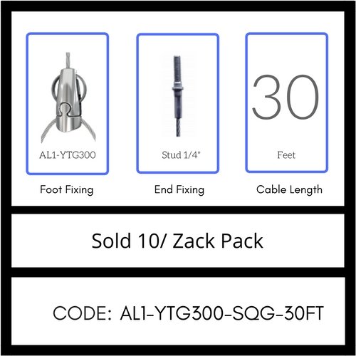 GRIPPLE UL Approved Angel Y-Toggle Hanger, Sold 10/Zack Pack, Made in USA (AL1-YTG300-SQG-30FT)