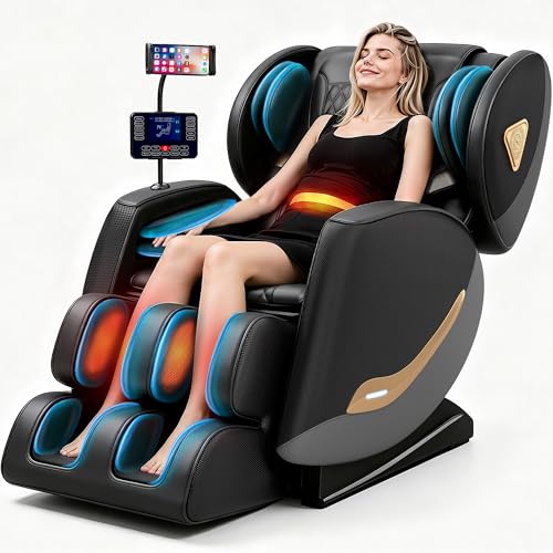 Massage Chair Full Body and Recliner, Zero Gravity Massage Chairs, 10 Fix Rollers, Airbags, Heating...