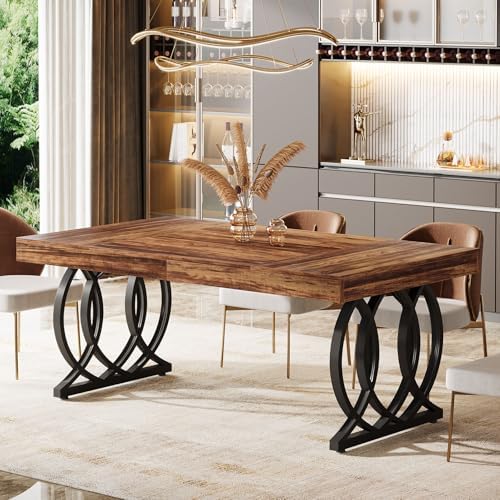 Amazon.com - Tribesigns 63-Inch Dining Table for 4-6, Modern Kitchen ...