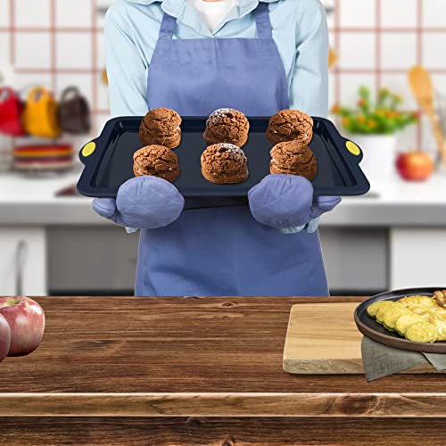 2 Pieces Nonstick Steel Reinforced Frame Silicone Baking Sheets Trays Pans Sets For Oven, Bpa Free Heat Resistant Bakeware Supplies For Muffin Loaf Bread Pizza Cheesecake Cupcake Pie Cookie Utensil #TOP6
