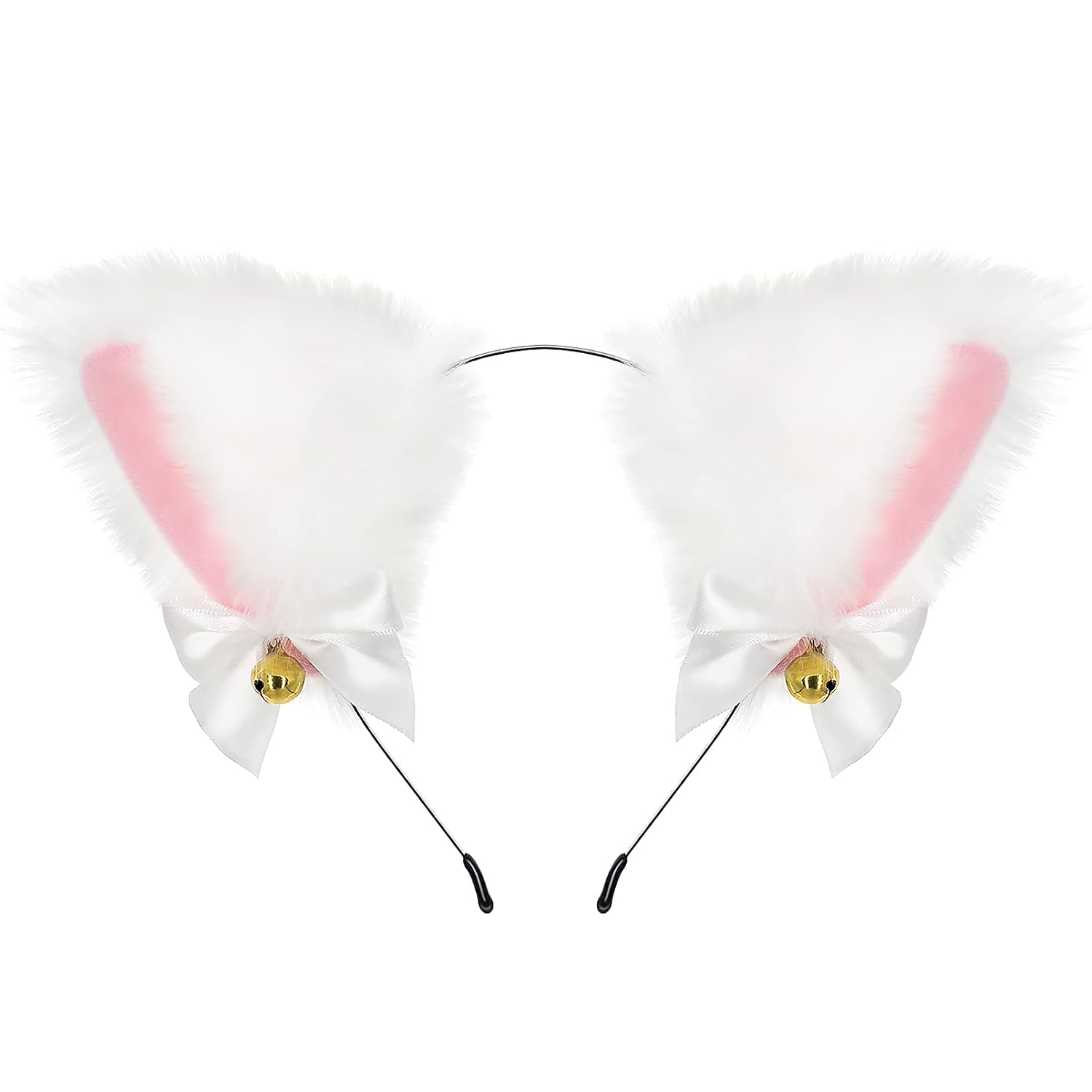 Fox Cat Ears Anime Cosplay - Animal Wolf Headwear, Halloween Headband ,Headpiece Costume Accessories with Bells