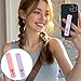 2 Pcs Loop for Phone Case Phone Loop Finger Holder Universal Portable Phones Finger Strap Phones Holder for Hand(Purple Pink)