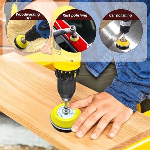 YnewL 121PCS Accesorios Coche Polishing Kit, Pulir Faros, con 100 Hojas de Lija de 75mm, Esponja Coche para la Restauración de Faros, Carrocería, etc. - imagen 3